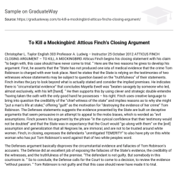 Analyzing atticus's closing argument pdf