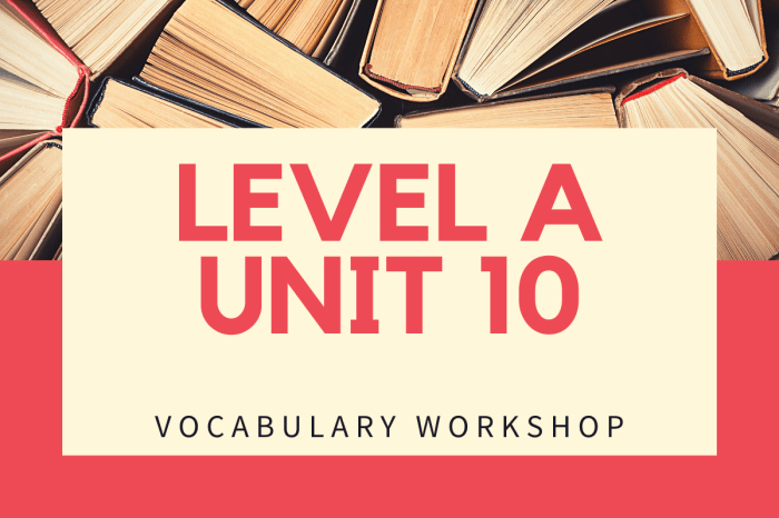 Vocabulary workshop level a unit 10 answers