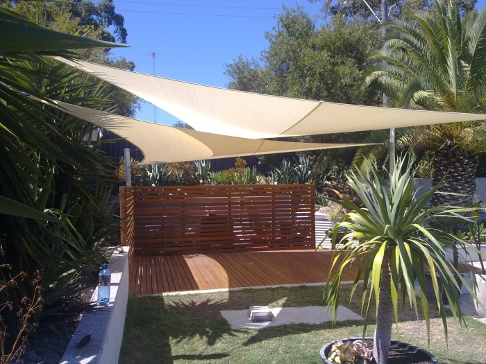 Shade garden sails summer