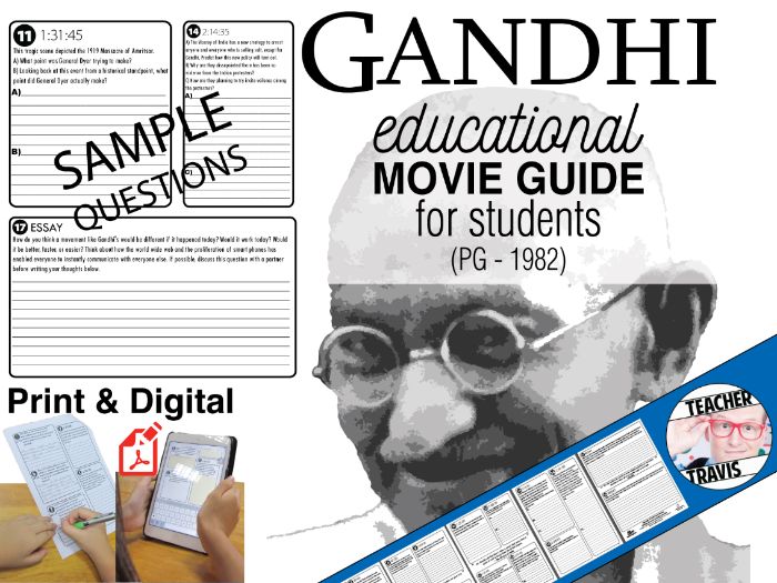 Gandhi questions movie answers presentation ppt powerpoint