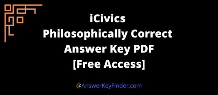 Icivics philosophically correct answer key