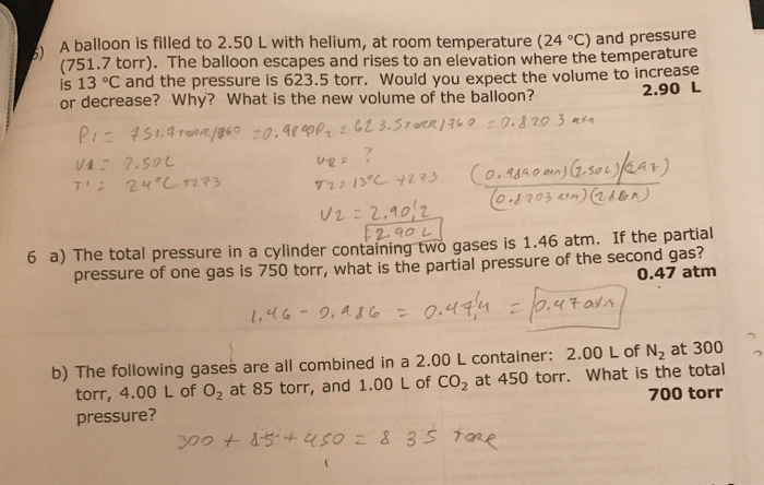 A balloon is filled with 652 ml of helium