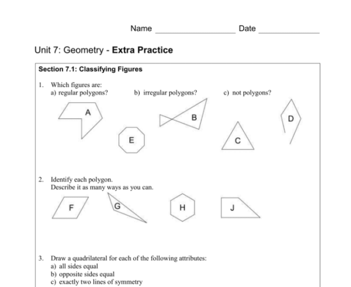 Polygons quadrilaterals gina kites