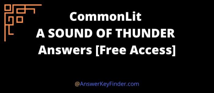 A sound of thunder commonlit assessment answers